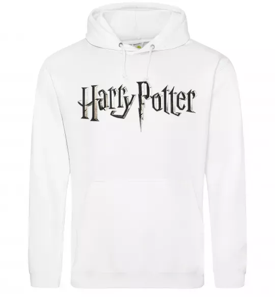 Чоловіча толстовка (худі) Harry Potter logo Білий фото