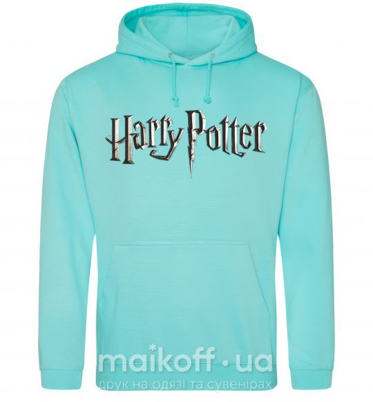 Женская толстовка (худи) Harry Potter logo Мятный фото