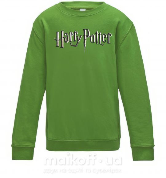 Детский Свитшот Harry Potter logo Лаймовый фото