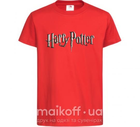Детская футболка Harry Potter logo Красный фото