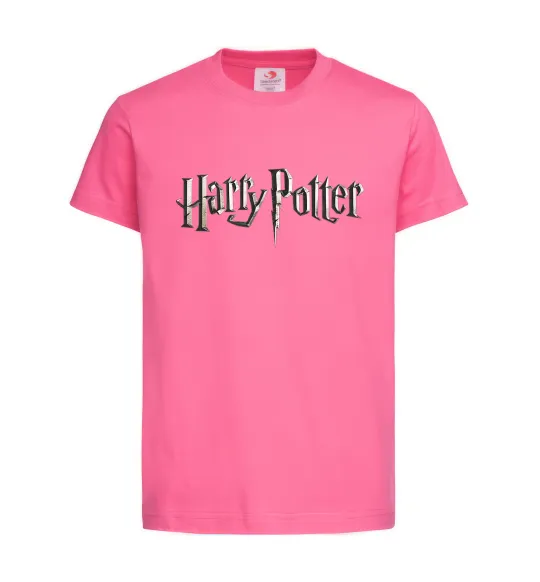 Детская футболка Harry Potter logo Ярко-розовый фото