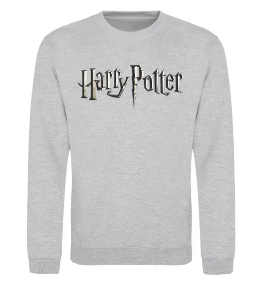 Свитшот Harry Potter logo Серый меланж фото