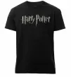 Мужская премиум футболка Harry Potter logo Черный фото