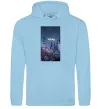 Чоловіча толстовка (худі) Нічний Хогвартс напис завжди Блакитний Чоловіча толстовка (худі) Нічний Хогвартс напис завжди Блакитний фото