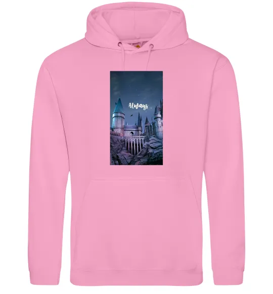 Жіноча толстовка (худі) Нічний Хогвартс напис завжди Рожевий фото