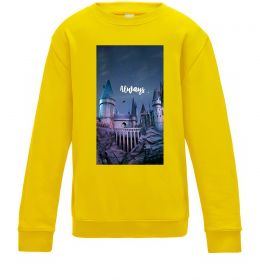 Детский Свитшот Нічний Хогвартс напис завжди