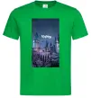 Мужская футболка Нічний Хогвартс напис завжди Зеленый фото