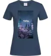 Жіноча футболка Нічний Хогвартс напис завжди Темно-синій Жіноча футболка Нічний Хогвартс напис завжди Темно-синій фото