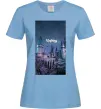 Жіноча футболка Нічний Хогвартс напис завжди Блакитний Жіноча футболка Нічний Хогвартс напис завжди Блакитний фото