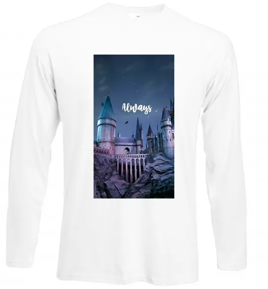 Лонгслив Нічний Хогвартс напис завжди Белый фото