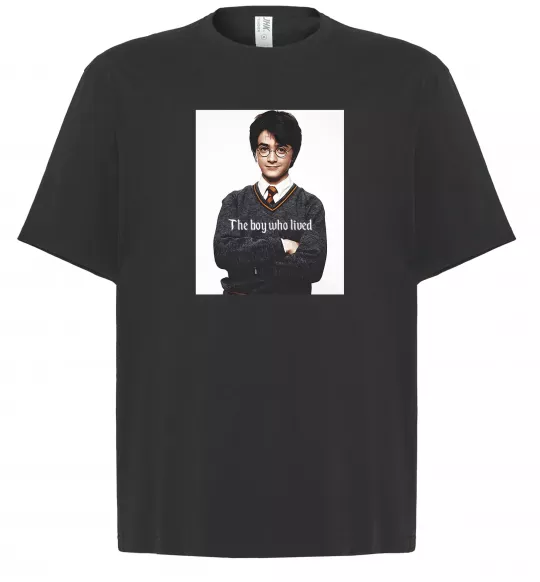 Футболка Оверсайз The boy who lived Черный фото