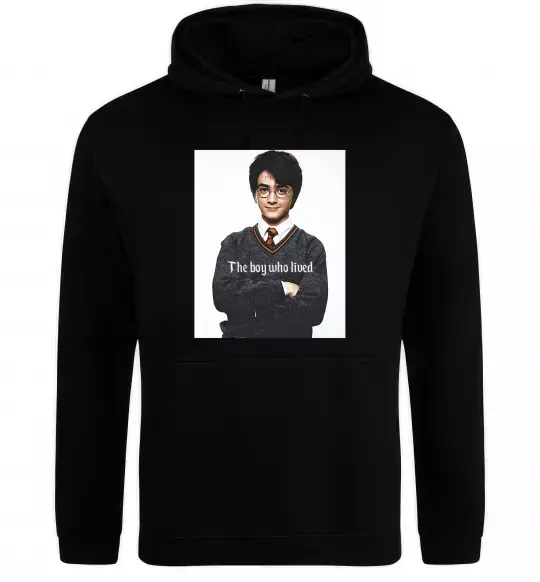Чоловіча толстовка (худі) The boy who lived Чорний фото