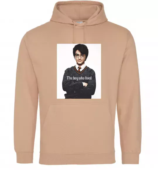 Женская толстовка (худи) The boy who lived Песочный фото