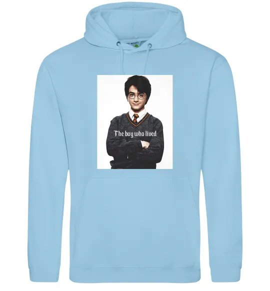 Жіноча толстовка (худі) The boy who lived Блакитний фото