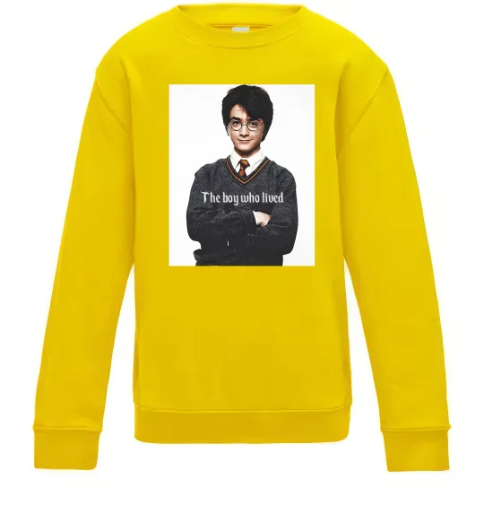 Детский Свитшот The boy who lived Солнечно желтый фото