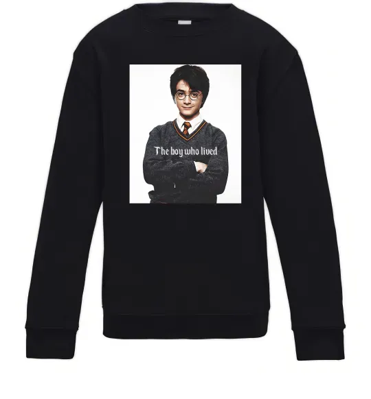 Детский Свитшот The boy who lived Черный фото