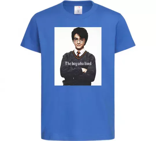 Дитяча футболка The boy who lived Яскраво-синій фото