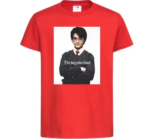 Дитяча футболка The boy who lived Червоний фото
