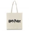 Эко-сумка Harry Potter logo black Бежевый фото