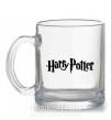 Чашка стеклянная Harry Potter logo black Прозрачный фото