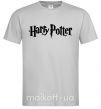 Мужская футболка Harry Potter logo black Серый фото
