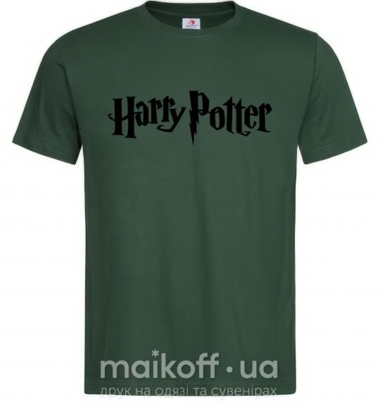 Чоловіча футболка Harry Potter logo black Темно-зелений фото