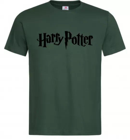 Чоловіча футболка Harry Potter logo black Темно-зелений фото