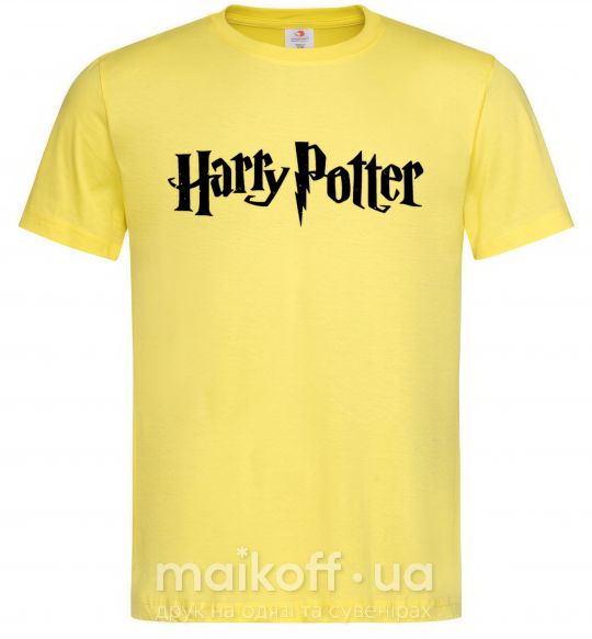 Чоловіча футболка Harry Potter logo black Лимонний фото