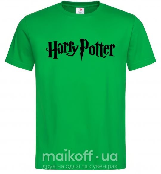 Мужская футболка Harry Potter logo black Зеленый фото