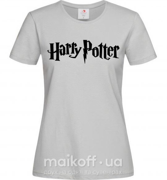 Жіноча футболка Harry Potter logo black Сірий фото