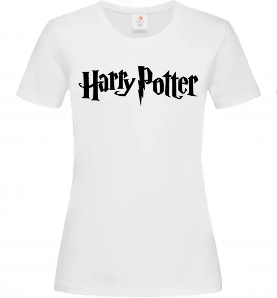 Жіноча футболка Harry Potter logo black Білий фото