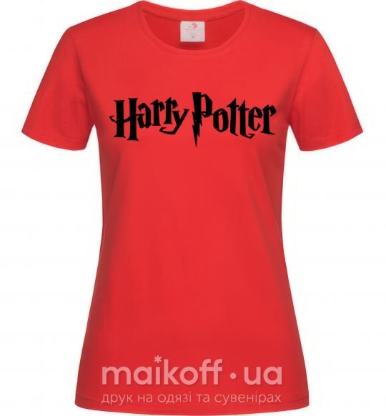 Жіноча футболка Harry Potter logo black Червоний фото