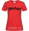 Жіноча футболка Harry Potter logo black Червоний фото