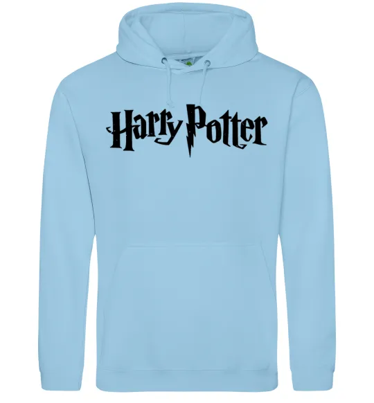 Чоловіча толстовка (худі) Harry Potter logo black Блакитний фото
