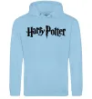 Чоловіча толстовка (худі) Harry Potter logo black Блакитний фото