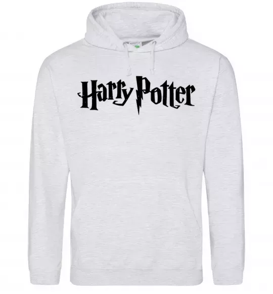 Жіноча толстовка (худі) Harry Potter logo black Сірий меланж фото
