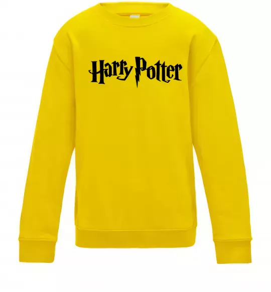 Детский Свитшот Harry Potter logo black Солнечно желтый фото