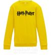 Детский Свитшот Harry Potter logo black Солнечно желтый фото