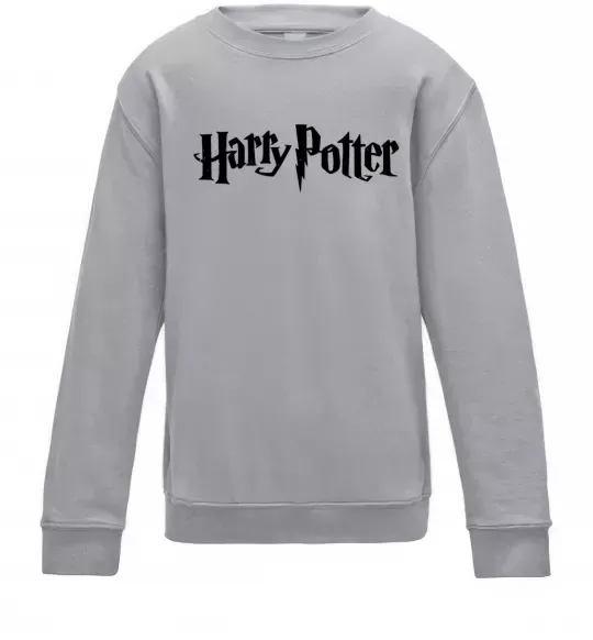 Детский Свитшот Harry Potter logo black Серый меланж фото