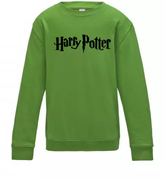 Детский Свитшот Harry Potter logo black Лаймовый фото
