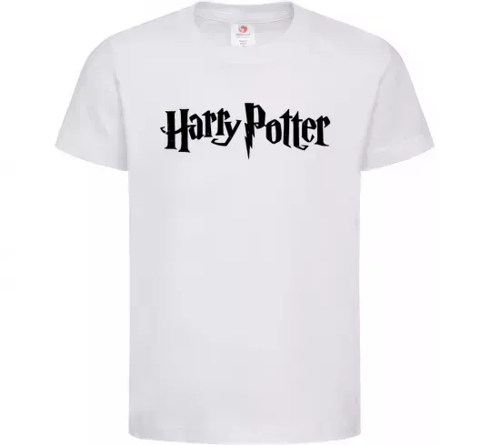 Дитяча футболка Harry Potter logo black Білий фото