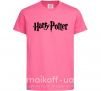 Детская футболка Harry Potter logo black Ярко-розовый фото