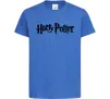 Дитяча футболка Harry Potter logo black Яскраво-синій фото