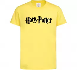 Дитяча футболка Harry Potter logo black Лимонний фото