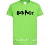 Детская футболка Harry Potter logo black Лаймовый фото