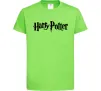 Дитяча футболка Harry Potter logo black Лаймовий фото