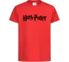 Дитяча футболка Harry Potter logo black Червоний фото