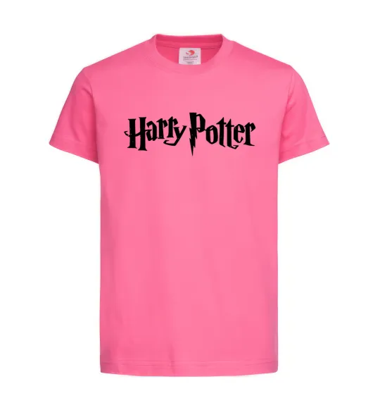 Дитяча футболка Harry Potter logo black Яскраво-рожевий фото