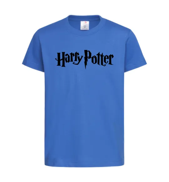 Дитяча футболка Harry Potter logo black Яскраво-синій фото