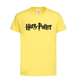 Дитяча футболка Harry Potter logo black Лимонний фото